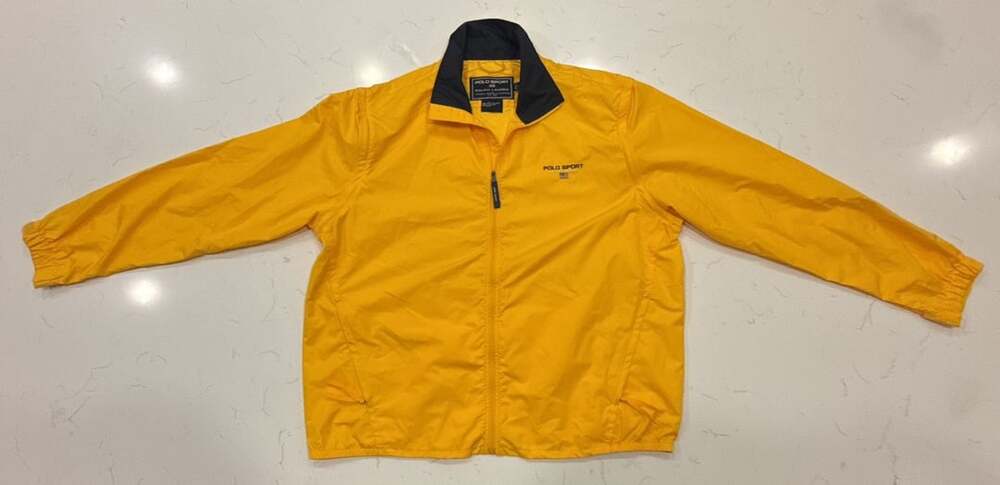Polo Sport Ralph Lauren Windbreaker Jacket Size L Yellow Polyester